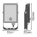 essential LED floodlight zwart 10W met sensor koel wit