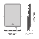 essential LED floodlight zwart 50W met sensor koel wit