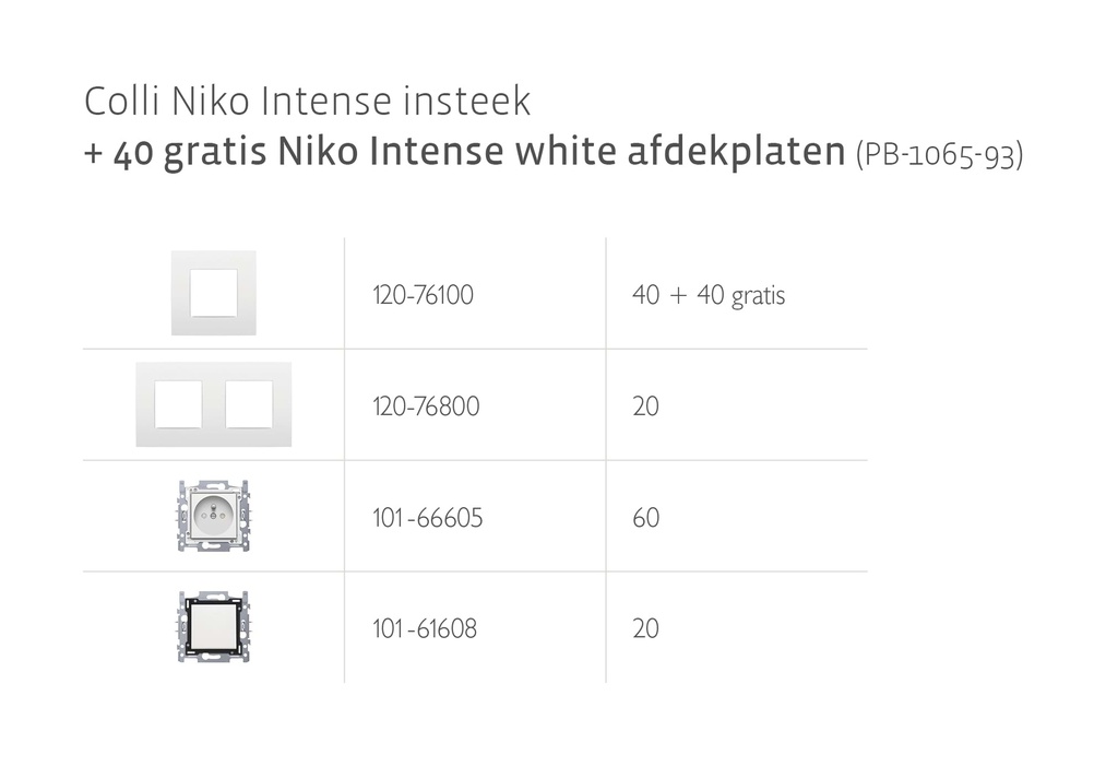 promopack Niko Intense white steekklemmen