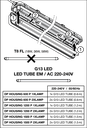 professional waterdicht LED-armatuur voor 1 lamp 1280mm