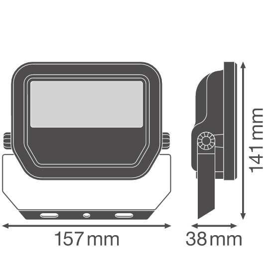 Gen 4 floodlight zwart 17W/11W koel wit