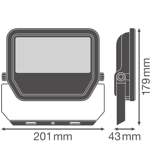 Gen 4 floodlight zwart 41W/27W koel wit