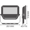 Gen 4 floodlight zwart 41W/27W warm wit