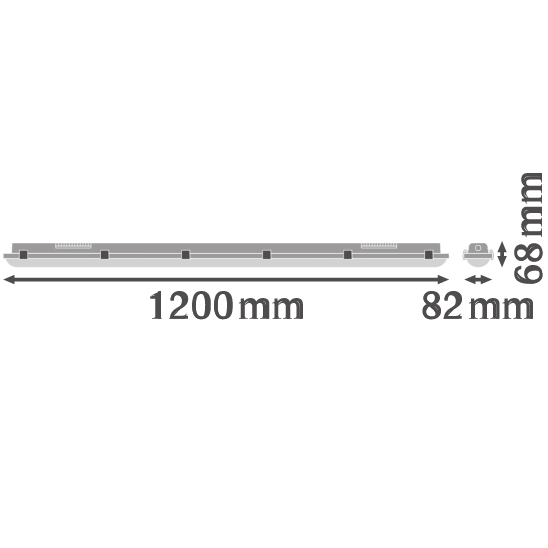 professional waterdicht LED-armatuur 18W koel wit 1200mm