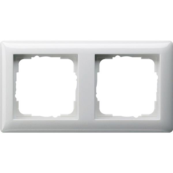 Plaque de recouvrement 2-v standard 55 blanc pur