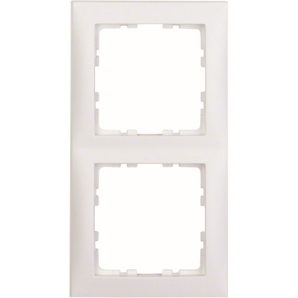 plaque de recouvrement double S.1 blanc polaire mat