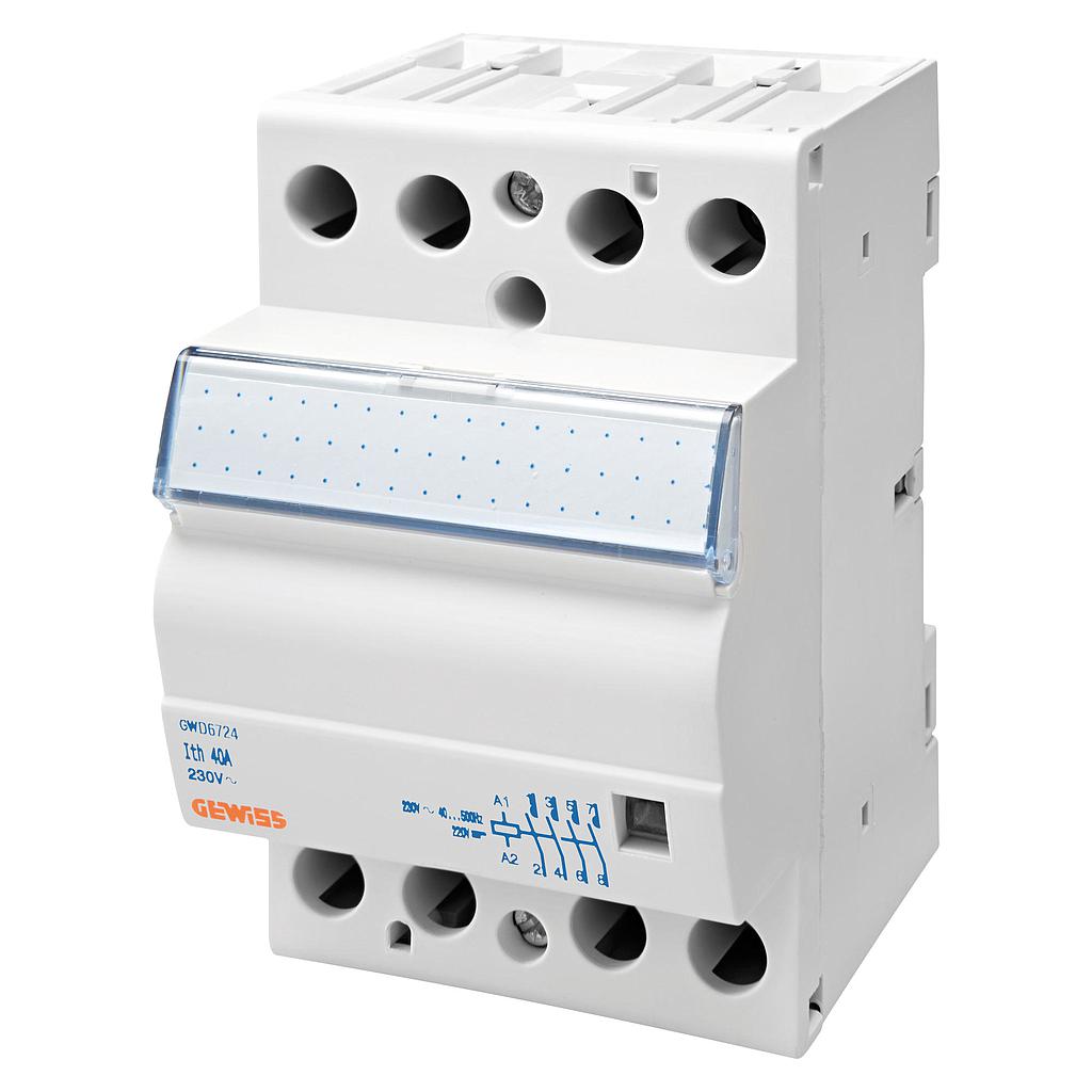 Contacteur 40A 4NO 230V - 3 modules