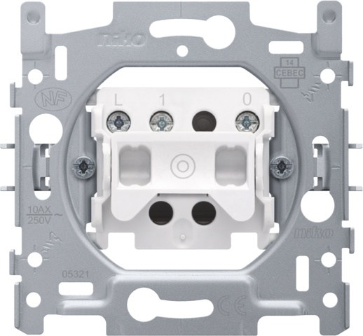 Bouton-poussoir avec 3 bornes de connexion