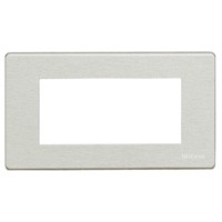 504/4A/AL aluminium Plaque de recouvrement 4 modules