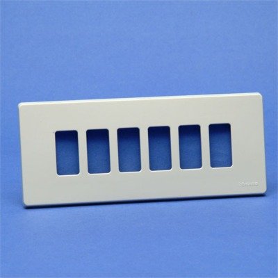 506L/6/R magic ivoire Plaque de recouvrement 6 modules