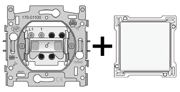 Interrupteur unipolaire + kit de finition Original/Intens White