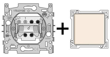 Enkelpolige schakelaar met afwerkset Original Cream