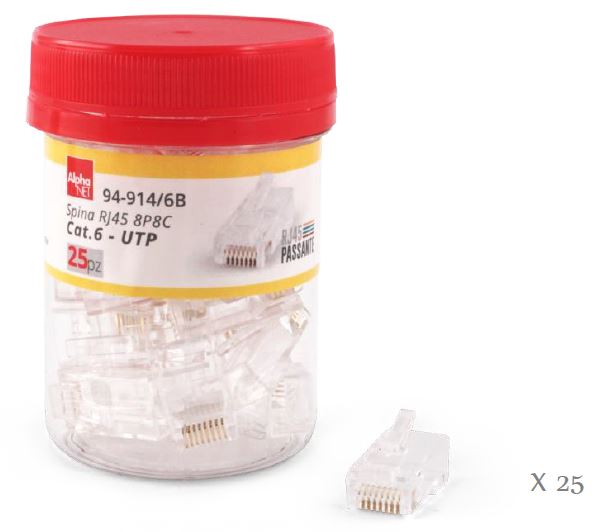 RJ45 8-polige krimpstekker cat6 utp