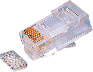 RJ45 8-polige krimpstekker utp CAT6 met geleider