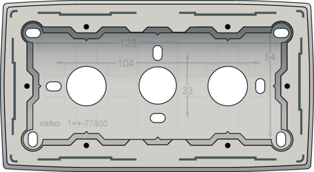 opbouwdoos dubbel 71mm