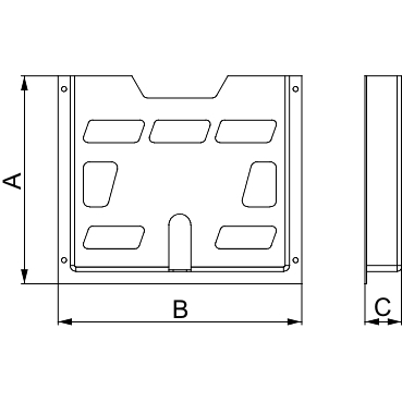 porte-plans a4 255x220x22mm (lxhxp) auto-adhésif