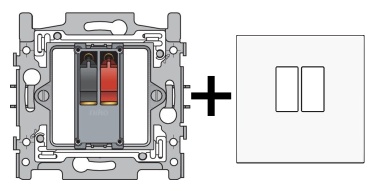 Connexion de haut-parleur simple + kit de finition Original/IntensWhite