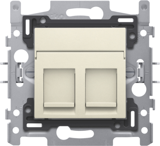 RJ11 UTP x2 version plate + kit de finition