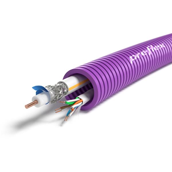 20mm met coax & U/UTP cat6 -100m - CPR klasse: Eca