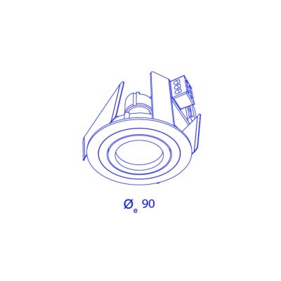 Inbouwspot BS2271 FOX Gu10 50w wit