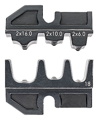 Krimpprofiel voor Twin-adereindhulzen 2x6/2x10/2x16mm²