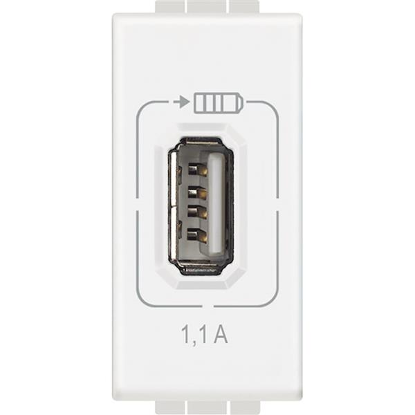 LivingLight - Chargeur USB 1.1A Blanc N4285C1