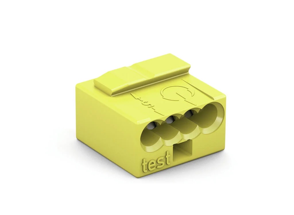 MICRO-lasklem 4-draads - geel - Ø 0,6 - 0,8 mm²