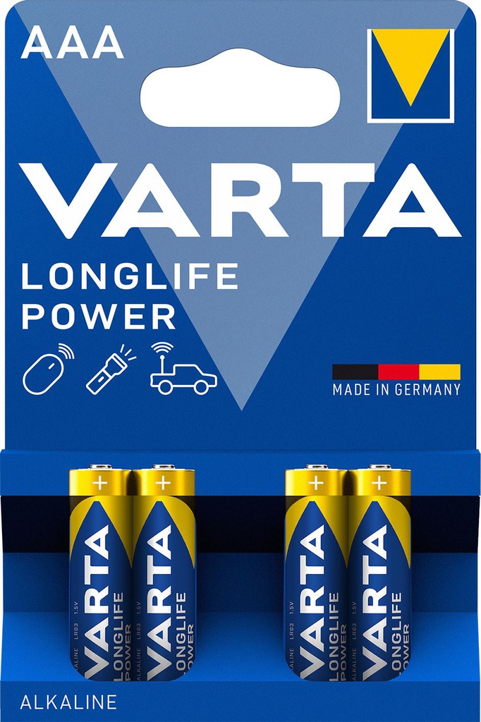 batterij longlife power AAA 1,5V (4 stuks)
