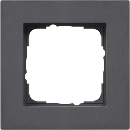 Cadre de recouvrement 1 module E2 plat Anthracite Mat - 0211235