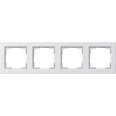 Cadre de recouvrement quadruple E2 Blanc Pur Mat - 021422