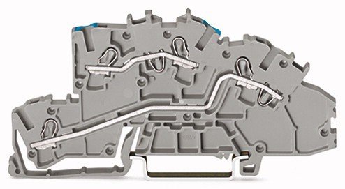 Rijgklem 4mm² grijs front N/L 2003-7649