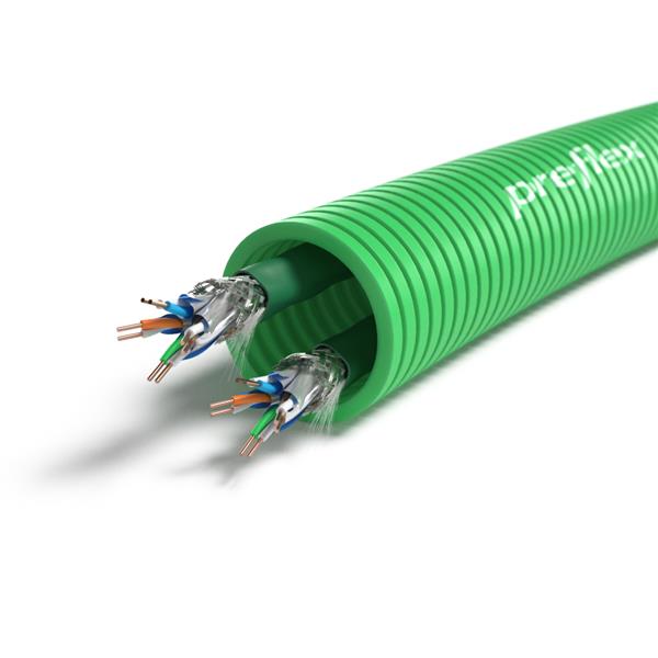 SAFE Ø25mm avec 2 X S/FTP CAT7E - 100m - CPR: Cca s1 d2 a1