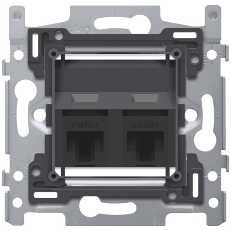 Sokkel 2x RJ45 STP Cat6 (schuin)170-65367