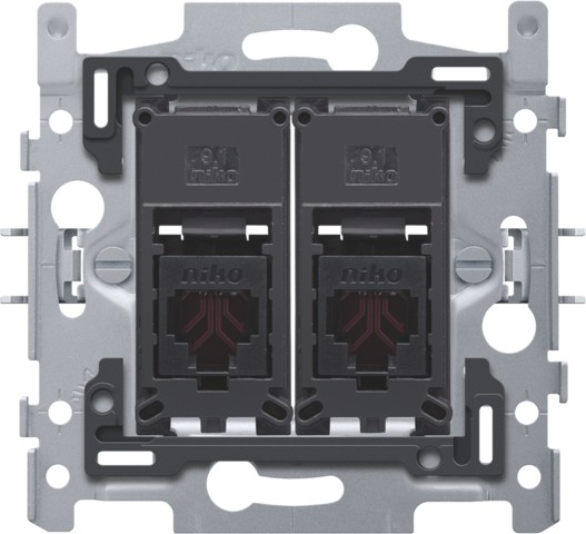 Sokkel tweevoudig RJ11 UTP 170-65114