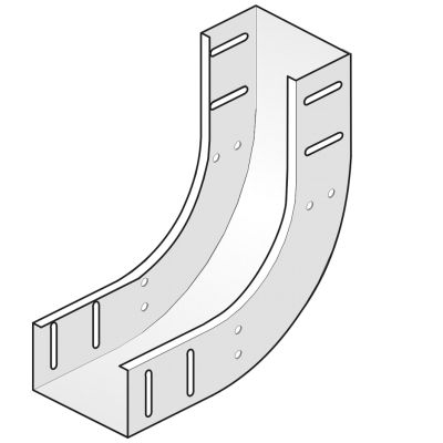 Coude montant 90° Chemin de câbles 60 x 150mm