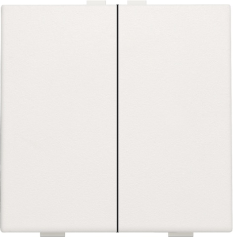 Bouton-poussoir double, Blanc