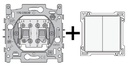 Tweevoudige wissel schakelaar + afwerkset Original/Intens White