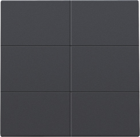 Afwerkingsset, Anthracite, voor drukknop 24V met 6 contacten, 122-60050