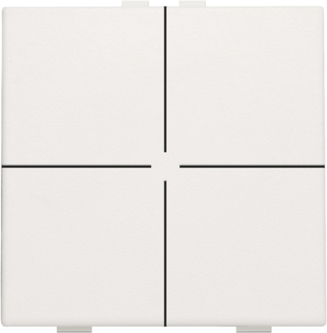 Bouton poussoir quadruple, Blanc