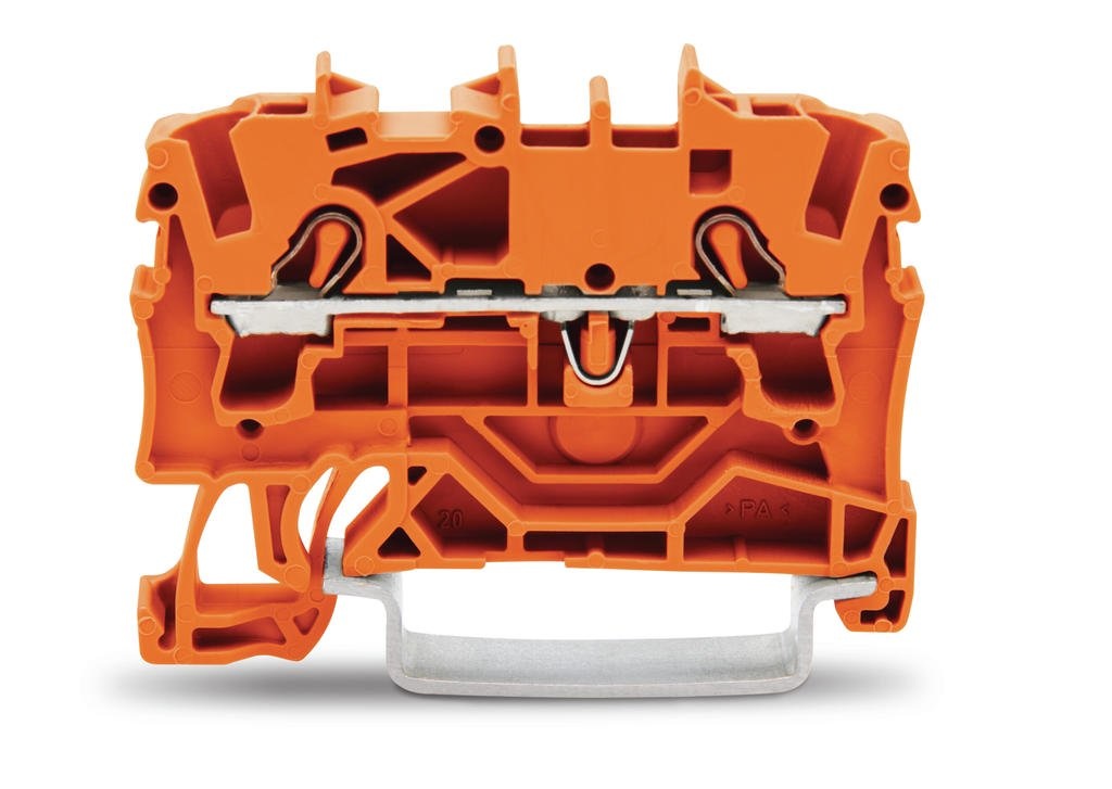 rijgklem 2 verbindingen, 0.25 - 4mm, oranje