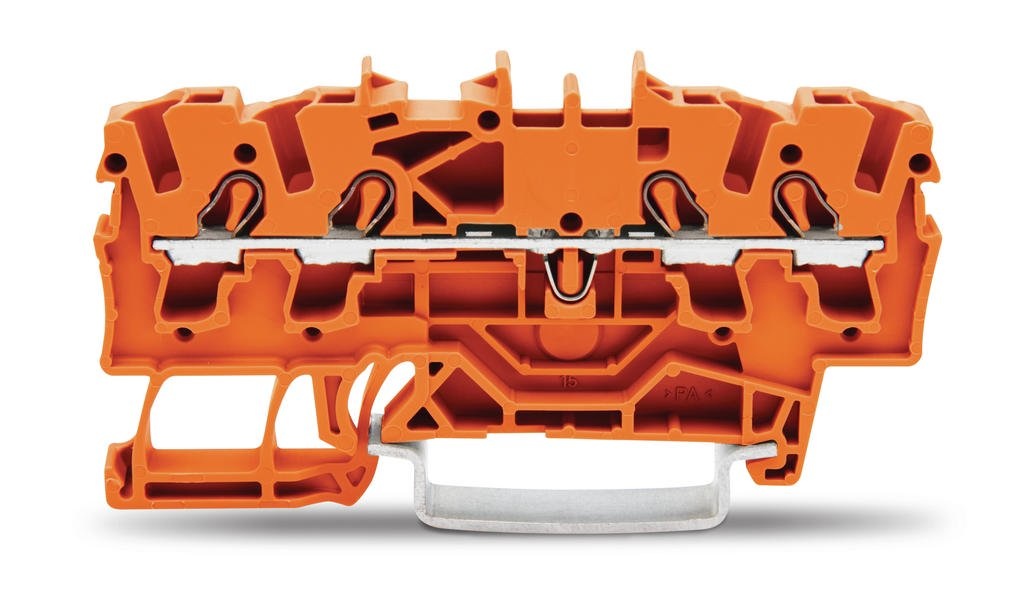 rijgklem 4 verbindingen, 0.25 - 4mm, oranje