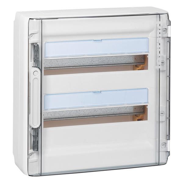 coffret saillie XL³ 125 2 rangées 36 modules porte transparente