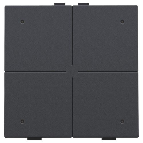 bouton-poussoir quadruple avec LED et capteurs de confort anthracite