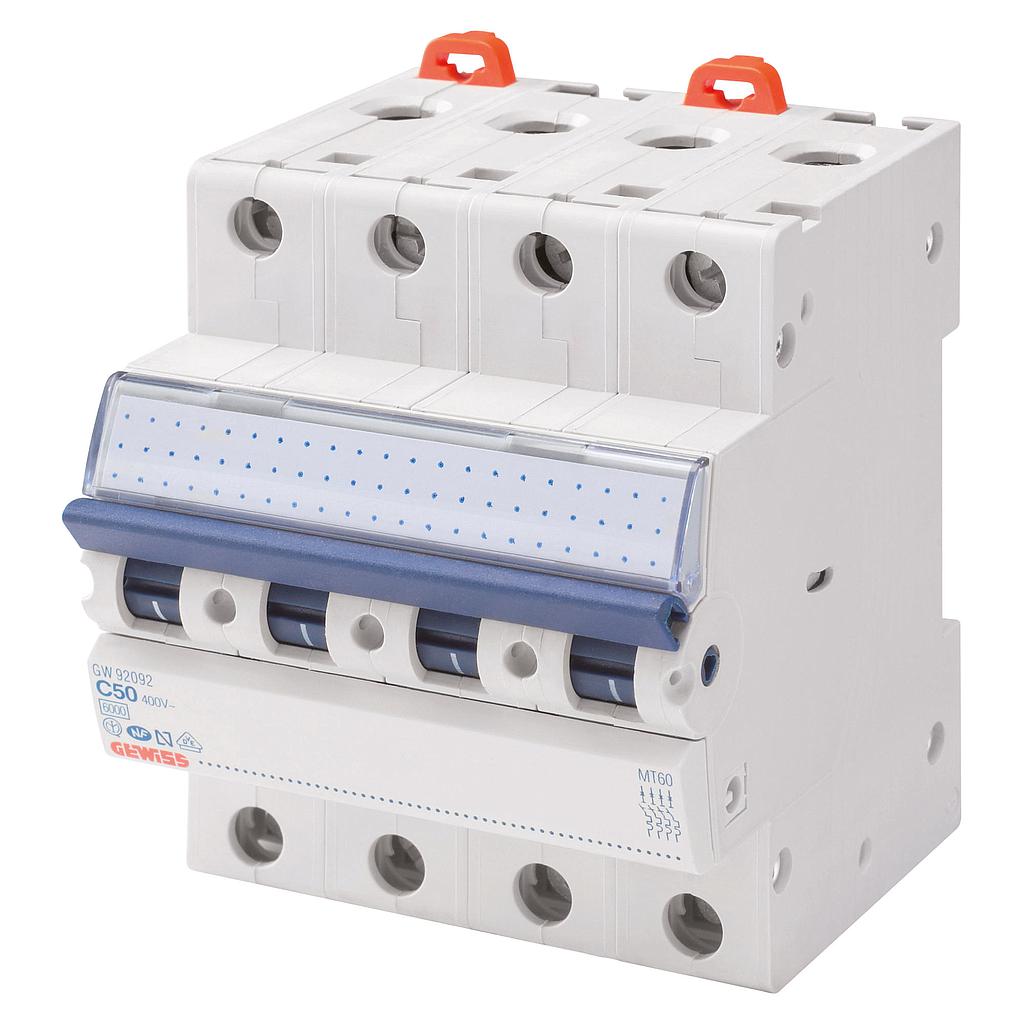 Disjoncteur - MT45 - 4P - courbe C - 20A - 4 modules