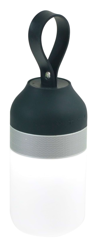 tafellamp zwart 1W met bluetooth speaker