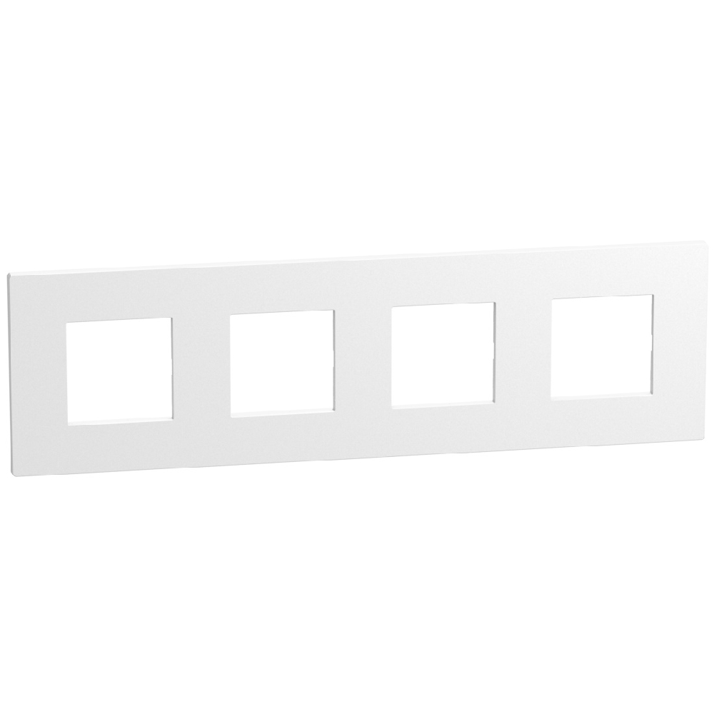 Light Now plaque de finition quadruple 71mm blanc