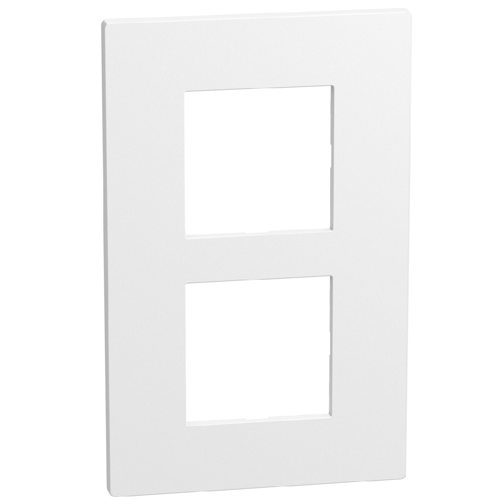 Light Now plaque de finition double 57mm blanc