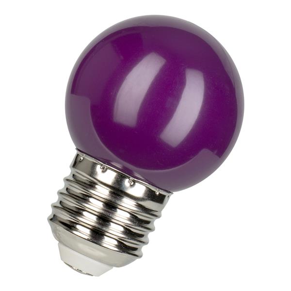 lampe LED de fête E27 1W violet IP44