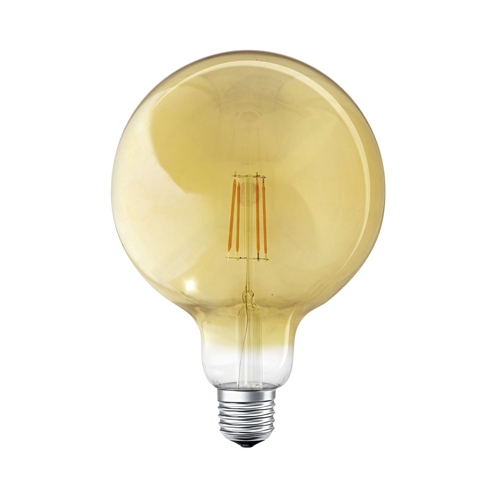 smart ledlamp E27 6W globe filament goud dimbaar warm wit