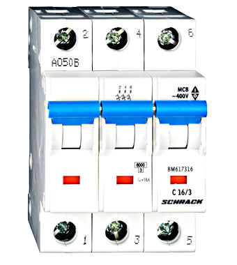 automaat 3P - 16A - 6kA - curve C